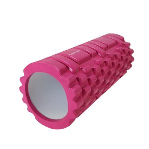 Massage roller TUNTURI Yoga Foam Grid Roller 33cm, pink