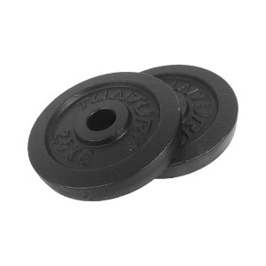 Weight plates TUNTURI Plates Black, 30 mm, 2.5kg (pair)