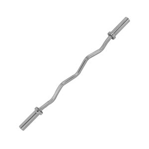 Lifting bar TUNTURI Olympic Curlbar Chrome, 50 mm, 120cm, SpringCol