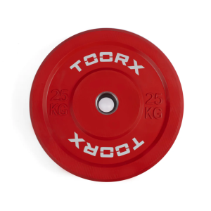 Weight plate TOORX Bumper Plate Challenge, red, 50 mm, 25 kg