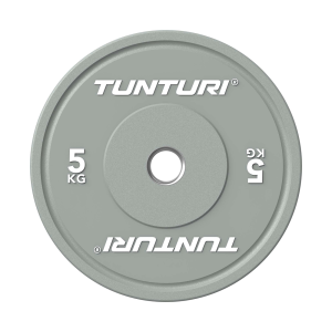Weight plate TUNTURI Platinum Bumper Plate, gray, 50mm, 5 kg
