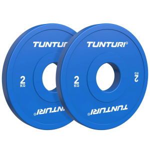 Weight plates TUNTURI Platinum Fractional Plates, Blue, 50mm, 2 x 2 kg