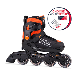 Children’s roller skates FILA X 2.0, Black/Orange